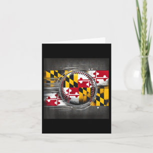 Carte Joueur De Baseball Maryland Conception Avec Drapea