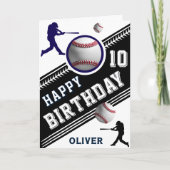 Carte Joueur De Baseball Moderne À Thème Anniversaire (Devant)