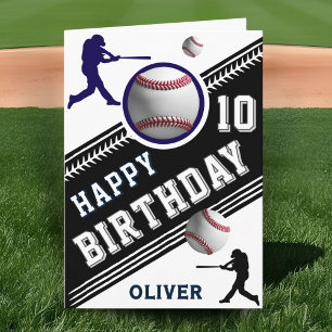 Carte Joueur De Baseball Moderne À Thème Anniversaire