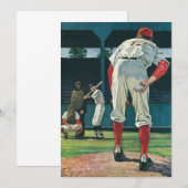 Carte Joueur de baseball vintage sur Mound (Devant / Derrière)