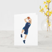 Carte Joueur de basket-ball 3 points (Fleur jaune)