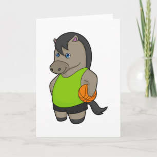 Carte Joueur de basket-ball à cheval Basketball