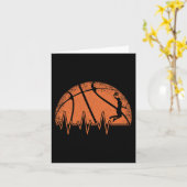 Carte Joueur de basket-ball amusant (Fleur jaune)