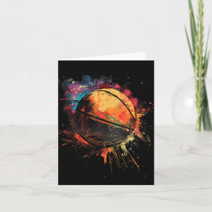 Carte Joueur de basket-ball Aquarelle Dessin Ar