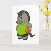 Carte Joueur de basket-ball cheval Basket-ball (Fleur jaune)