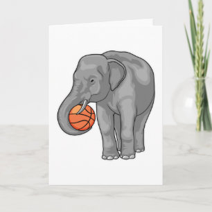 Carte Joueur de basket-ball éléphant Basketball