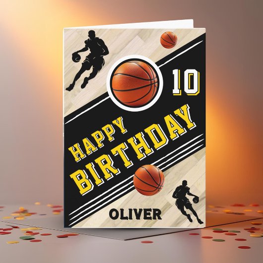 Carte Joueur de basket-ball moderne Thème Anniversaire