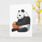 Carte Joueur de basket-ball Panda Basketball (Fleur jaune)