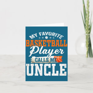 Carte Joueur de basket-ball préféré appelle oncle drôle