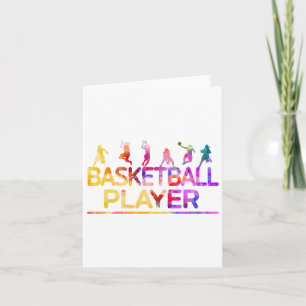 Carte Joueur de basket-ball Sport Watercolor