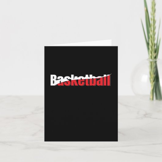 Carte Joueur de basket-ball Swish Abstrait - Word Art (Devant)