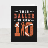 Carte Joueur de basketball 10e Anniversaire Garçon 10 an (Devant)