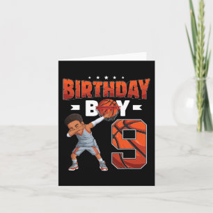 Carte Joueur de basketball Dabbing garçon de 9 ans 9e an