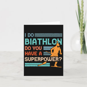 Carte Joueur de biathlon Athlète Sports d'hiver Ski Rifl