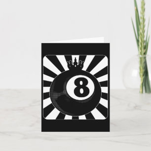 Carte Joueur de billard de billard de piscine de 8 balle