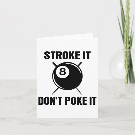 Carte Joueur de billard de billard Snooker Drôle Stroke  (Devant)