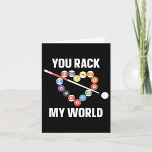 Carte Joueur de billard Pool Ball Pun Heart Saint-Valent