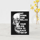 Carte Joueur de billard Skeleton Billiards Table Rac (Fleur jaune)