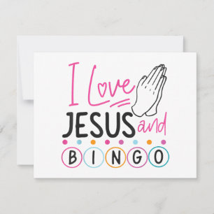 Carte Joueur de Bingo Jésus Foi Chrétien J'aime Jésus Un