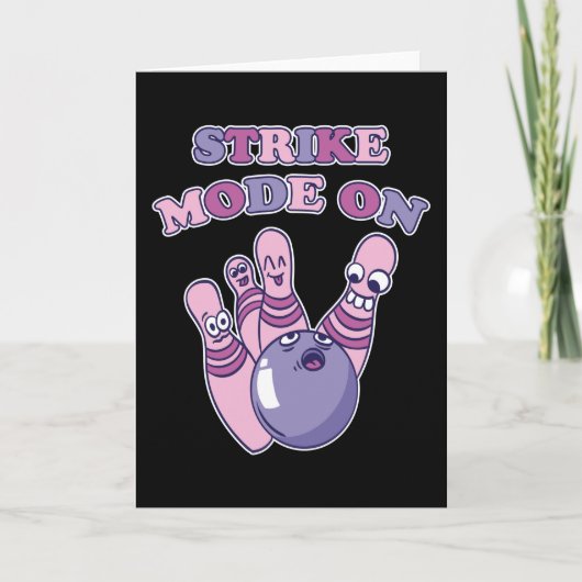 Carte Joueur de bowling en mode frappe Cadeau de bowling (Devant)