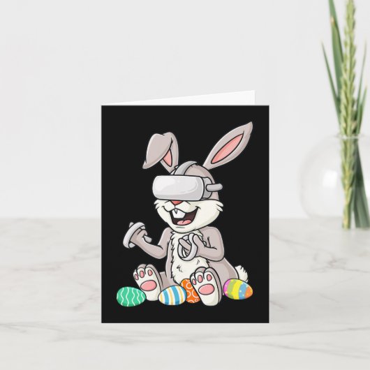 Carte Joueur de Bunny de Pâques oeufs amusant Jeu de béb (Devant)