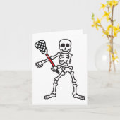 Carte Joueur de crosse de squelette flottant Halloween C (Fleur jaune)