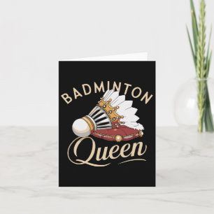 Carte Joueur de Dminton drôle Amour Navette Design 8