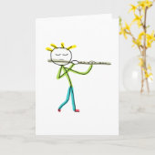Carte Joueur de flûte Stickman (Fleur jaune)