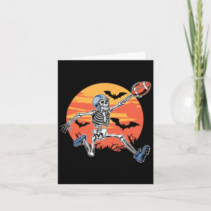 Carte Joueur de football américain Skeleton Halloween Ho