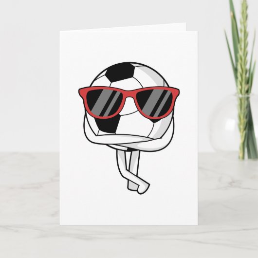 Carte Joueur de football avec des lunettes de soleil au (Devant)
