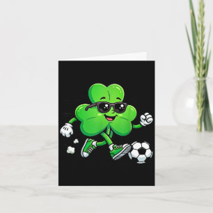 Carte Joueur de football cool trèfle jour de la saint pa