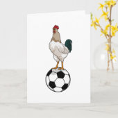 Carte Joueur de football Coq (Fleur jaune)