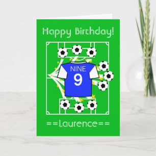 Carte Joueur de football (Corps bleu manches blanches)