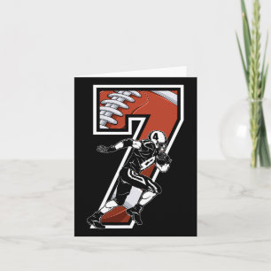 Carte Joueur de football de 7 ans 7e anniversaire garçon