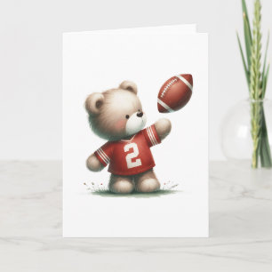 Carte Joueur de football en peluche ours en peluche cart