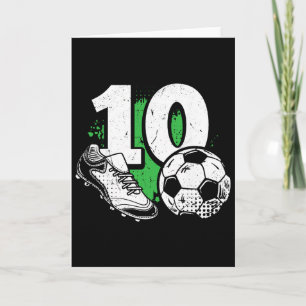 Carte Joueur de football garçon 10 ans anniversaire Foot