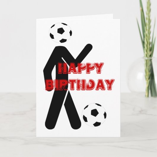 Carte Joueur de football, Joyeux, Anniversaire (Devant)