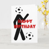 Carte Joueur de football, Joyeux, Anniversaire (Fleur jaune)