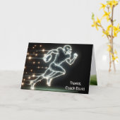 Carte Joueur De Football Pour Coach Merci (Fleur jaune)