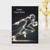 Carte Joueur De Football Pour Coach Merci (Fleur jaune)