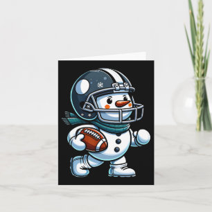 Carte Joueur de football Snowman Coupe de football Noël 