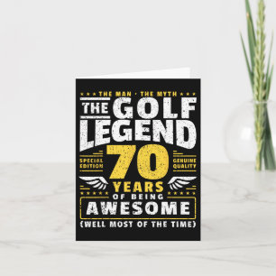 Carte Joueur de golf 70e anniversaire Golfeur 70 ans