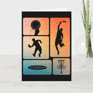 Carte Joueur de golf à disque drôle Cool disque volant S