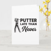Carte Joueur de golf de golf de Putter plus tard que jam (Fleur jaune)