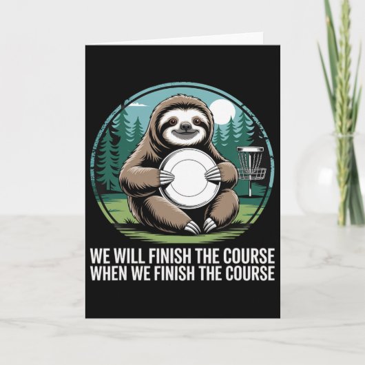 Carte Joueur de Golf Frisbee Paresseux Rétro Kawaii Disc (Devant)