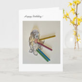 Carte Joueur de guitare Joyeux anniversaire (Fleur jaune)
