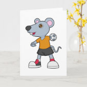 Carte Joueur de handball à main Souris Handball (Fleur jaune)