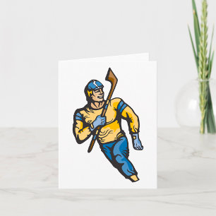 Carte Joueur de hockey classique Sports athlétiques rétr