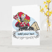 Carte Joueur de hockey fait sur commande (Fleur jaune)