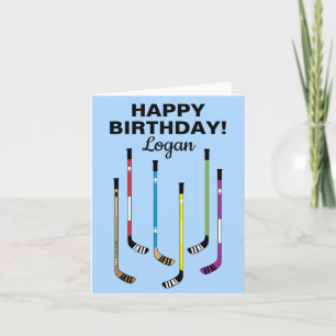 Carte Joueur de hockey personnalisé Bâtons de hockey d'a